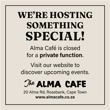 Closed for Private Function at The Alma Café