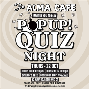 Popup Quiz Night Pt 2 at The Alma Café